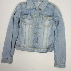 Blue denim tight fit jacket (S)