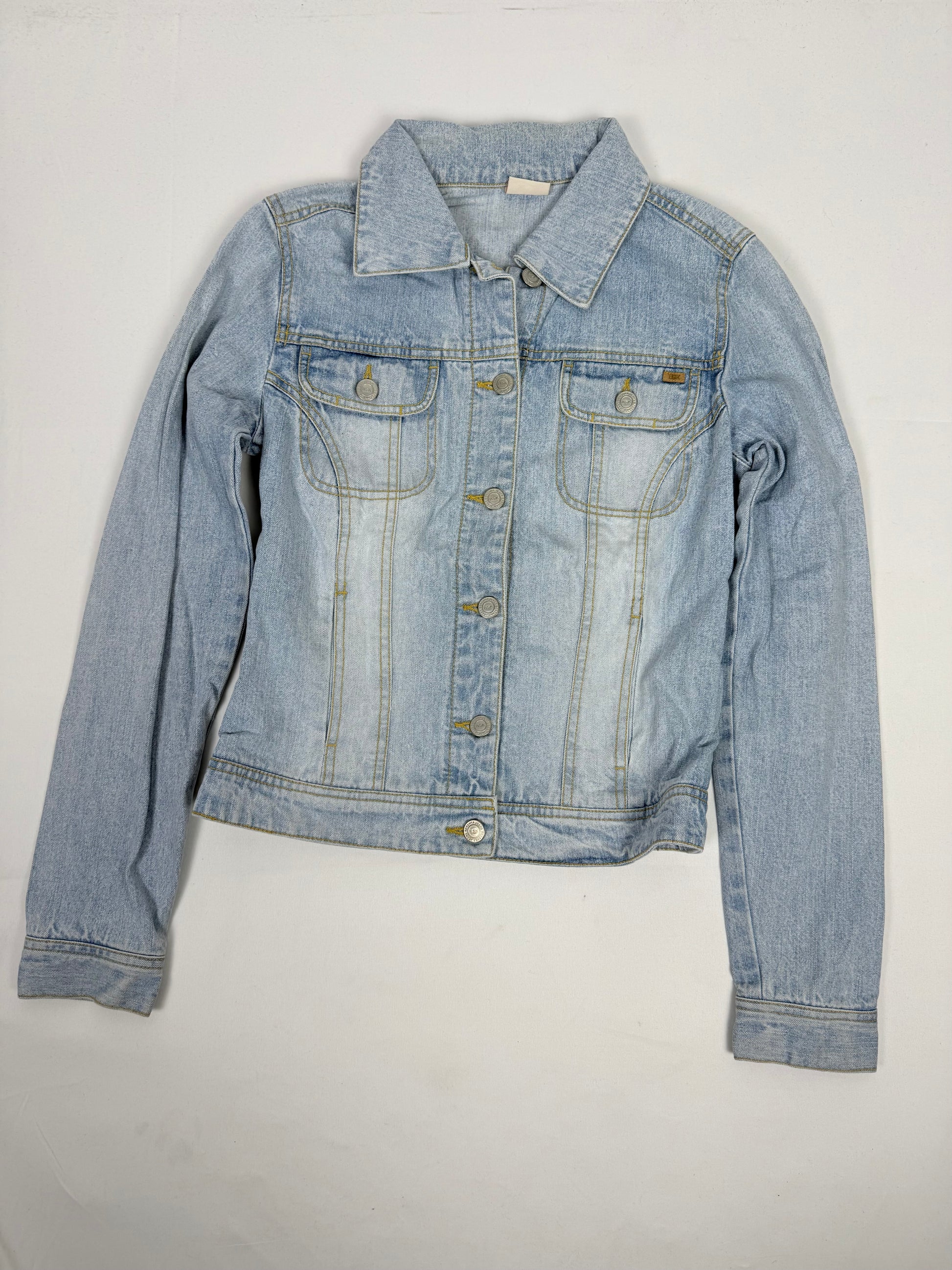 Blue denim tight fit jacket (S)