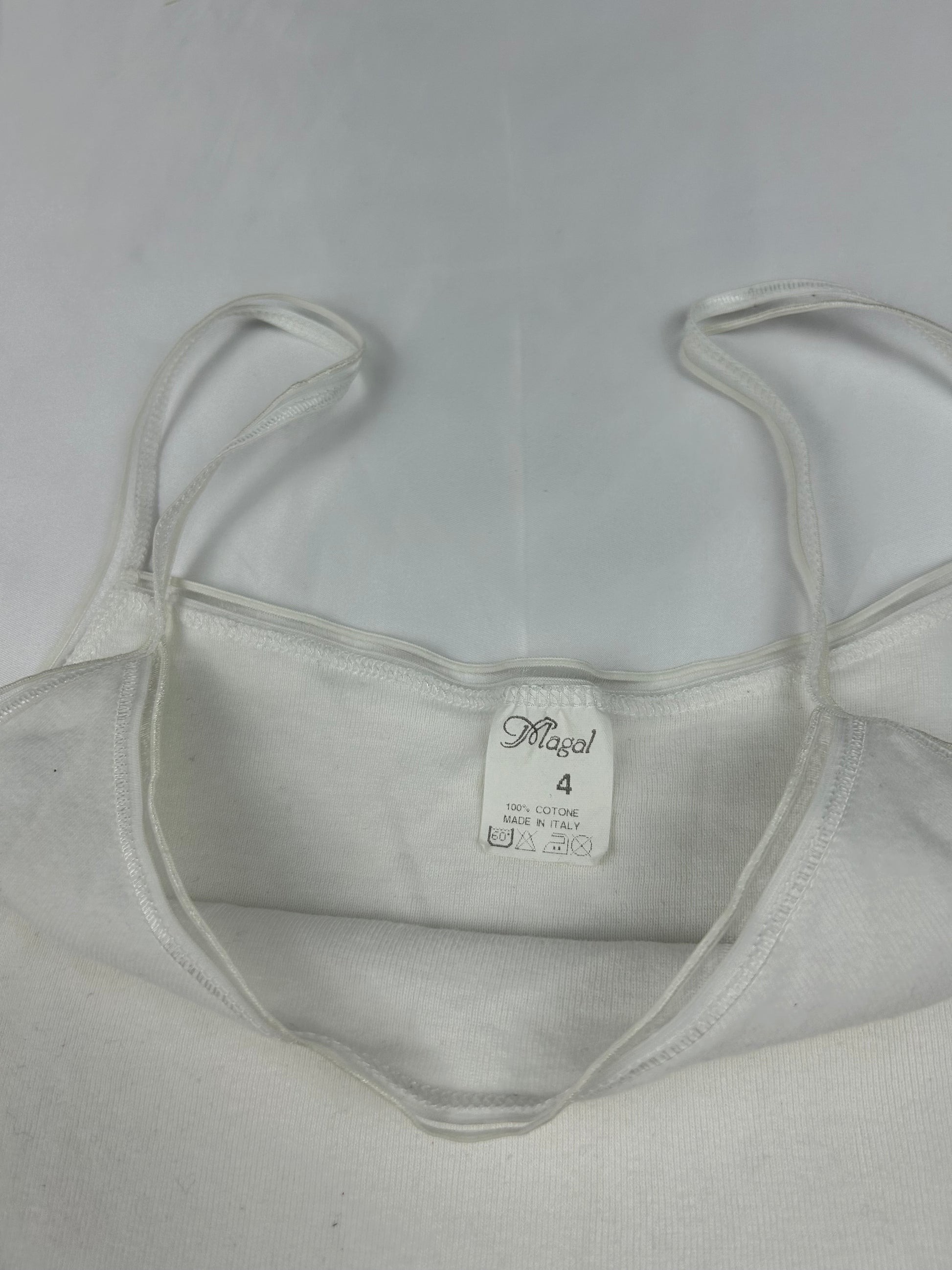 White stretchy lace cami top (S)