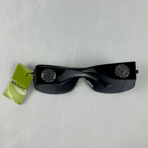 2000s black shield brand new sunglasses