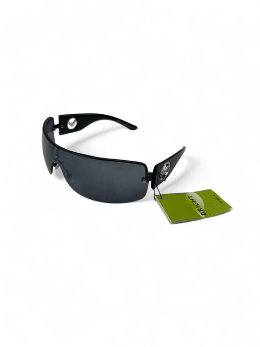 2000s black shield brand new sunglasses