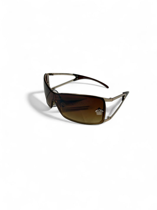 2000s gold shield brand new sunglasses