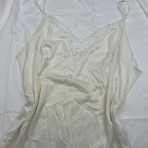 White silk babydoll mini dress (2XL)