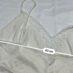 White silk babydoll mini dress (2XL)
