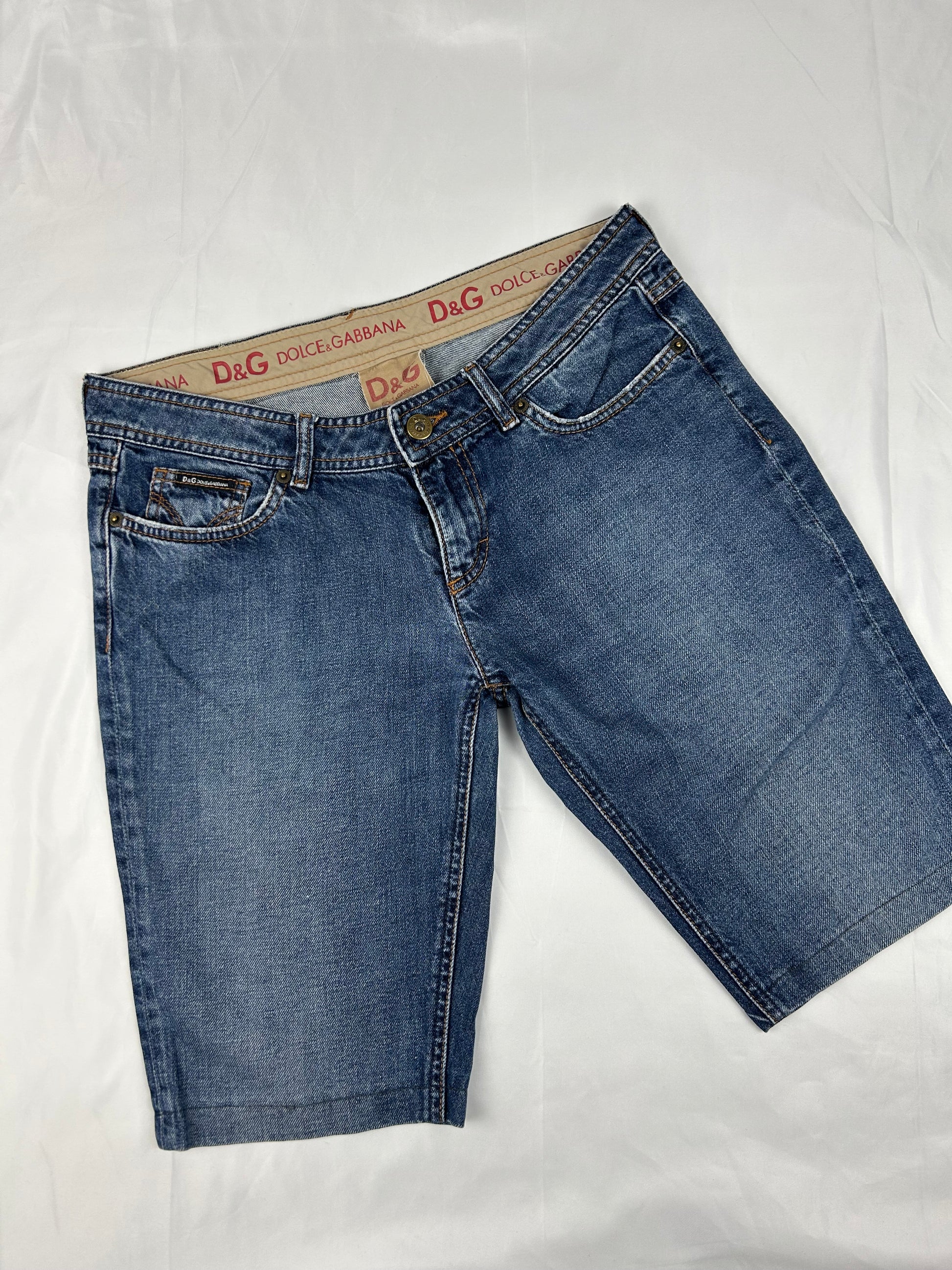 Blue denim low waist jorts (S/M)
