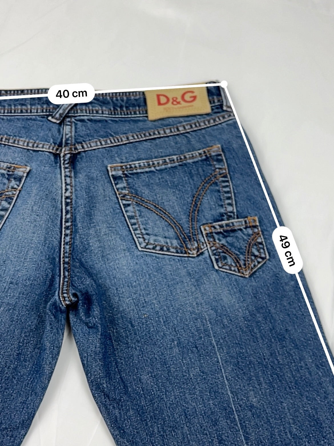 Blue denim low waist jorts (S/M)
