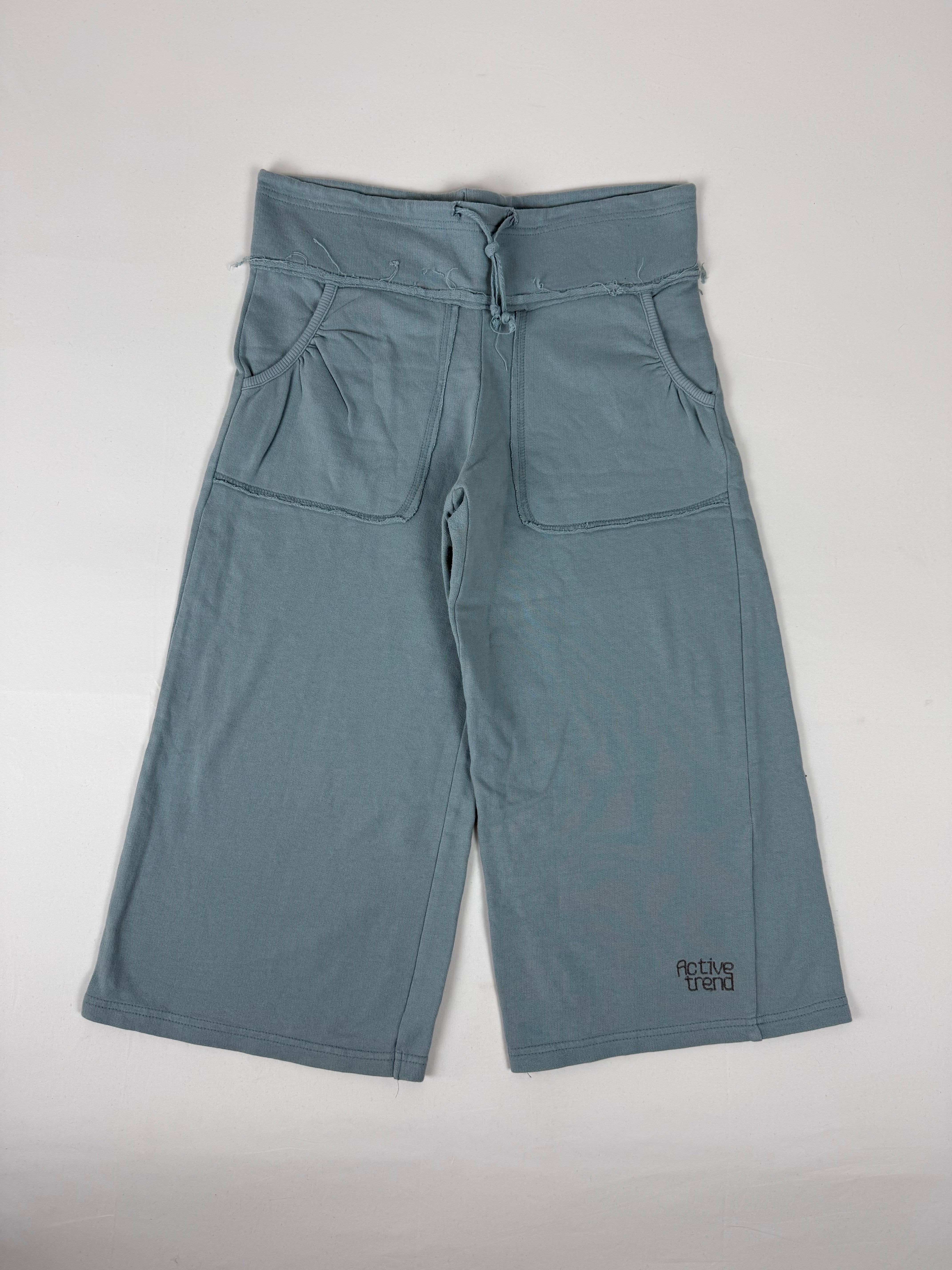 Blue activewear low rise capri pants (S)