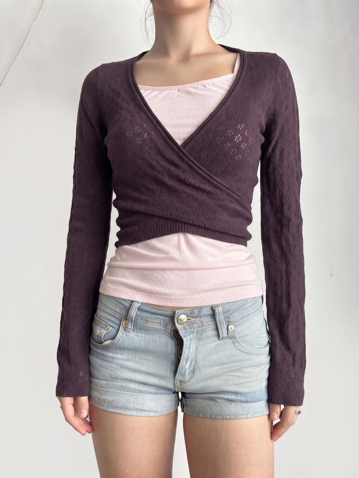 Brown bolero top (M)