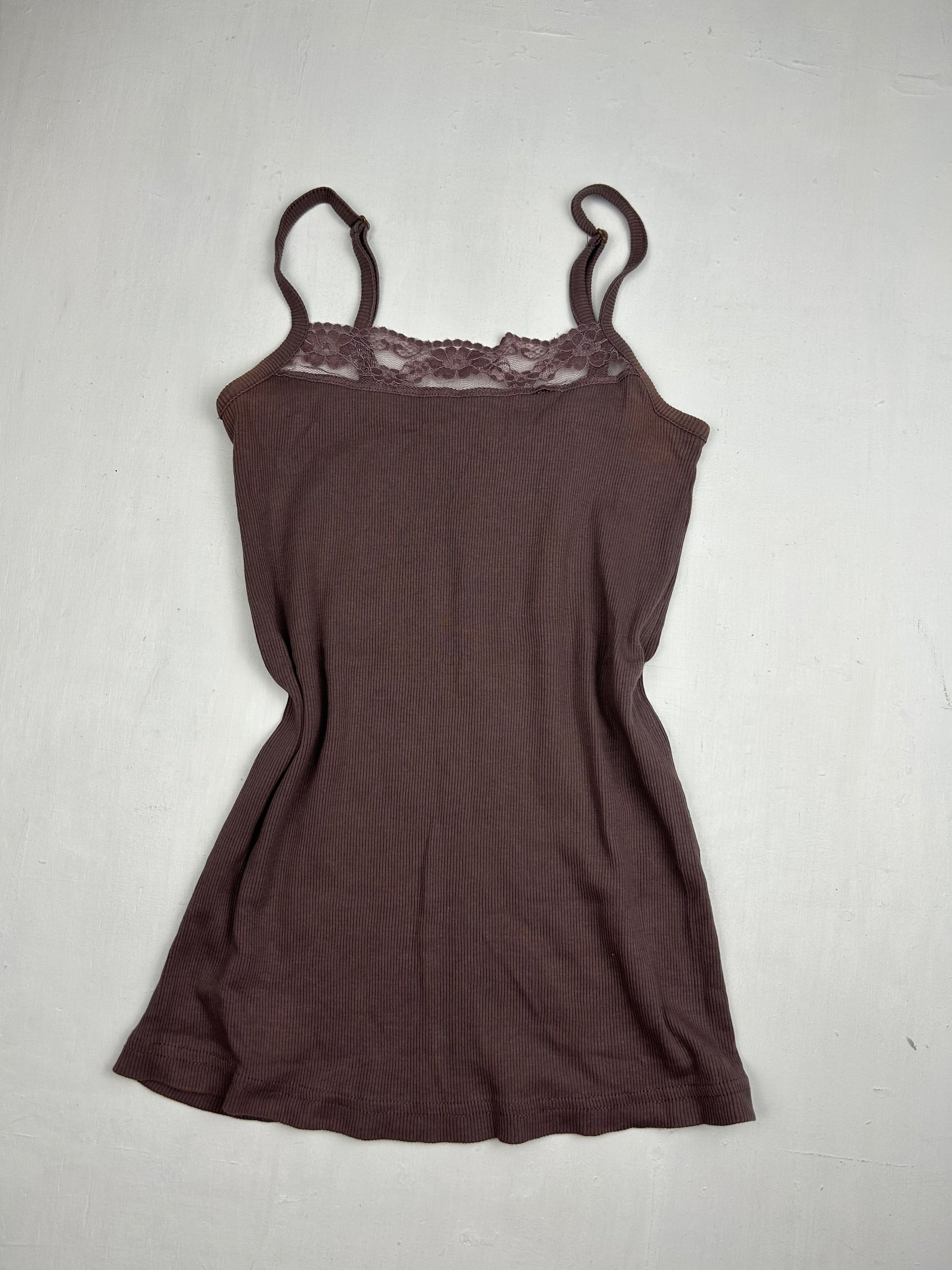 Purple lace detail cami top (S/M)