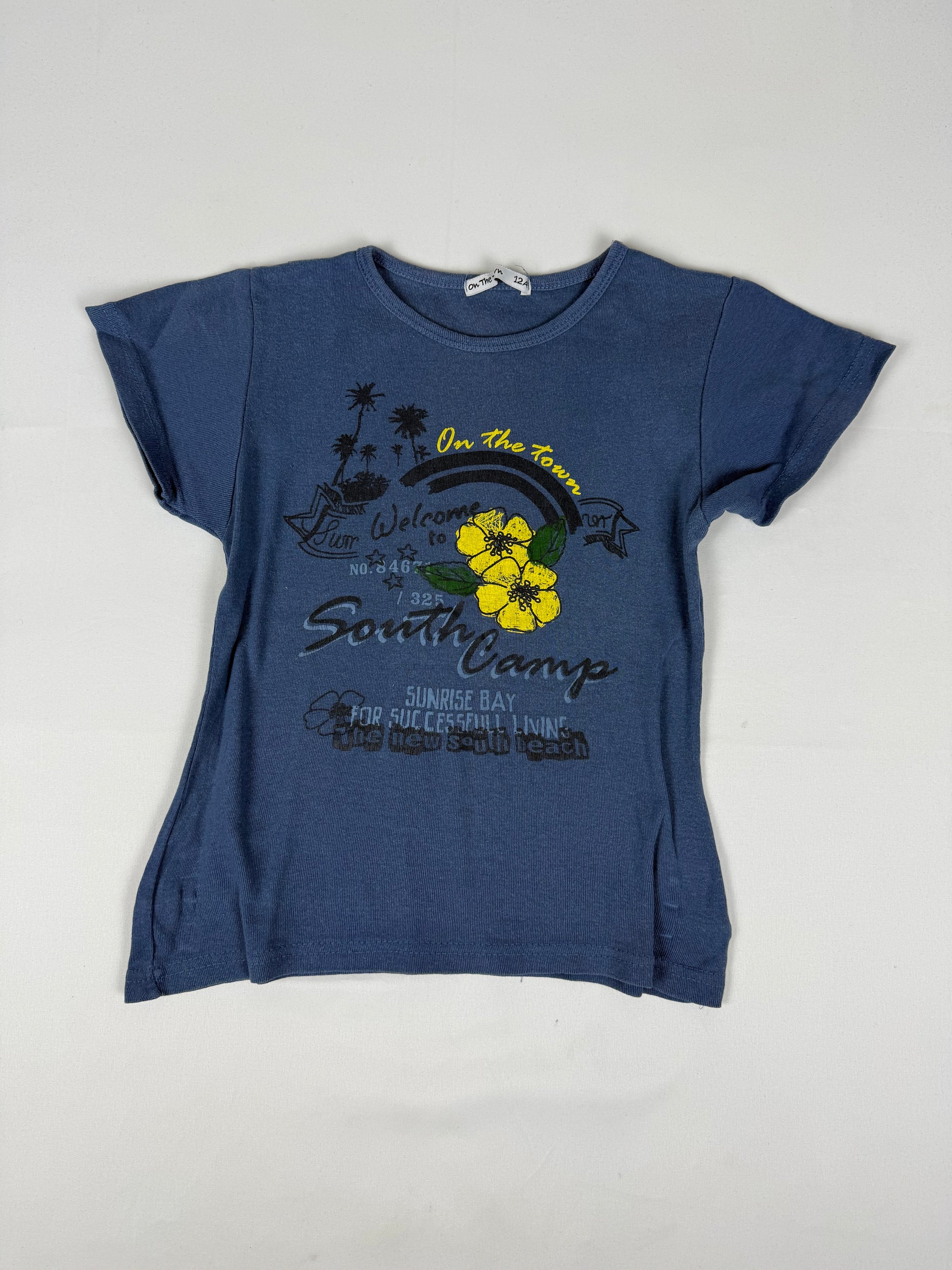 Navy graphic 100% cotton tee (XS)