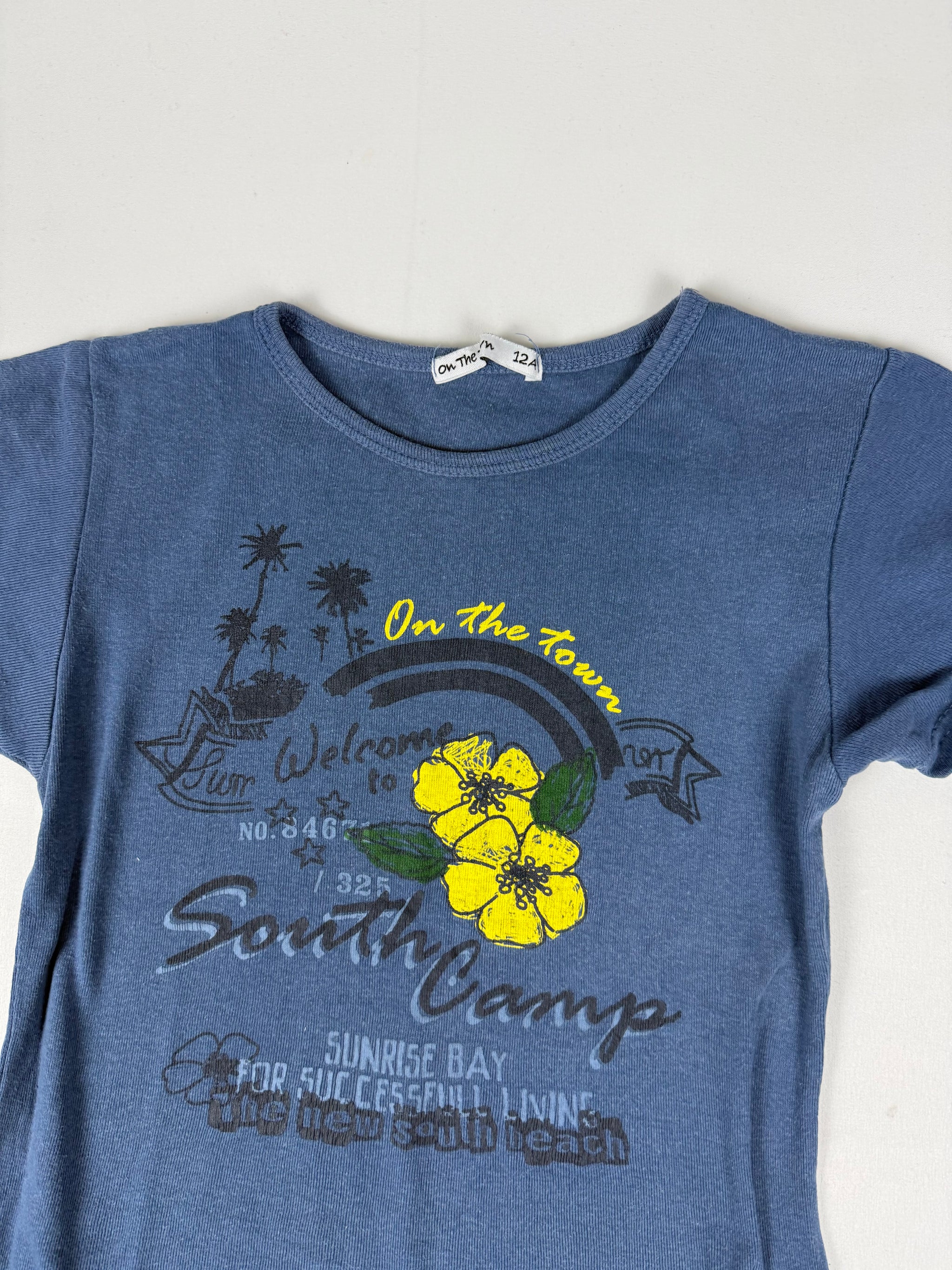 Navy graphic 100% cotton tee (XS)