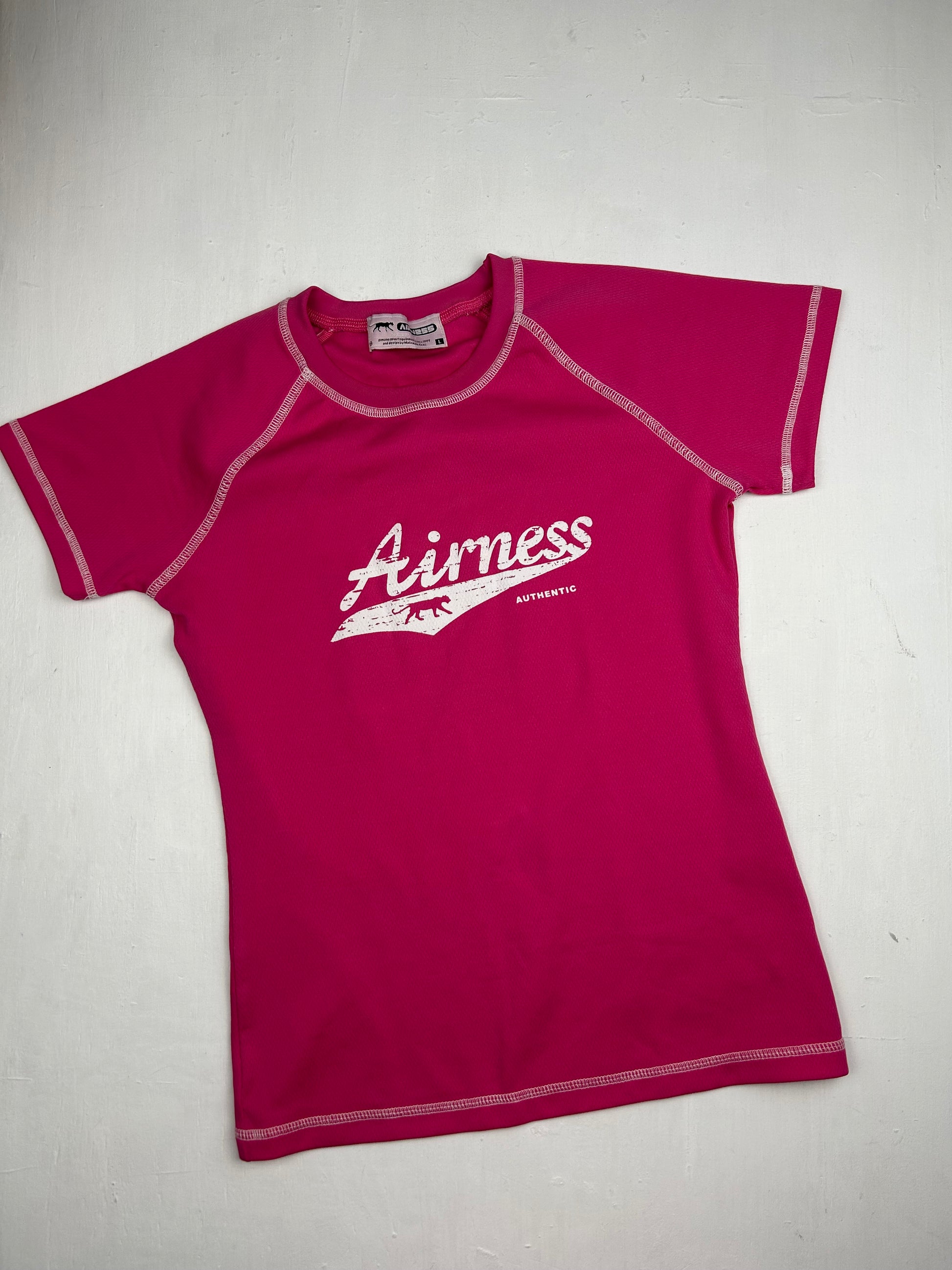 Pink logo tight fit baby tee (S/M)