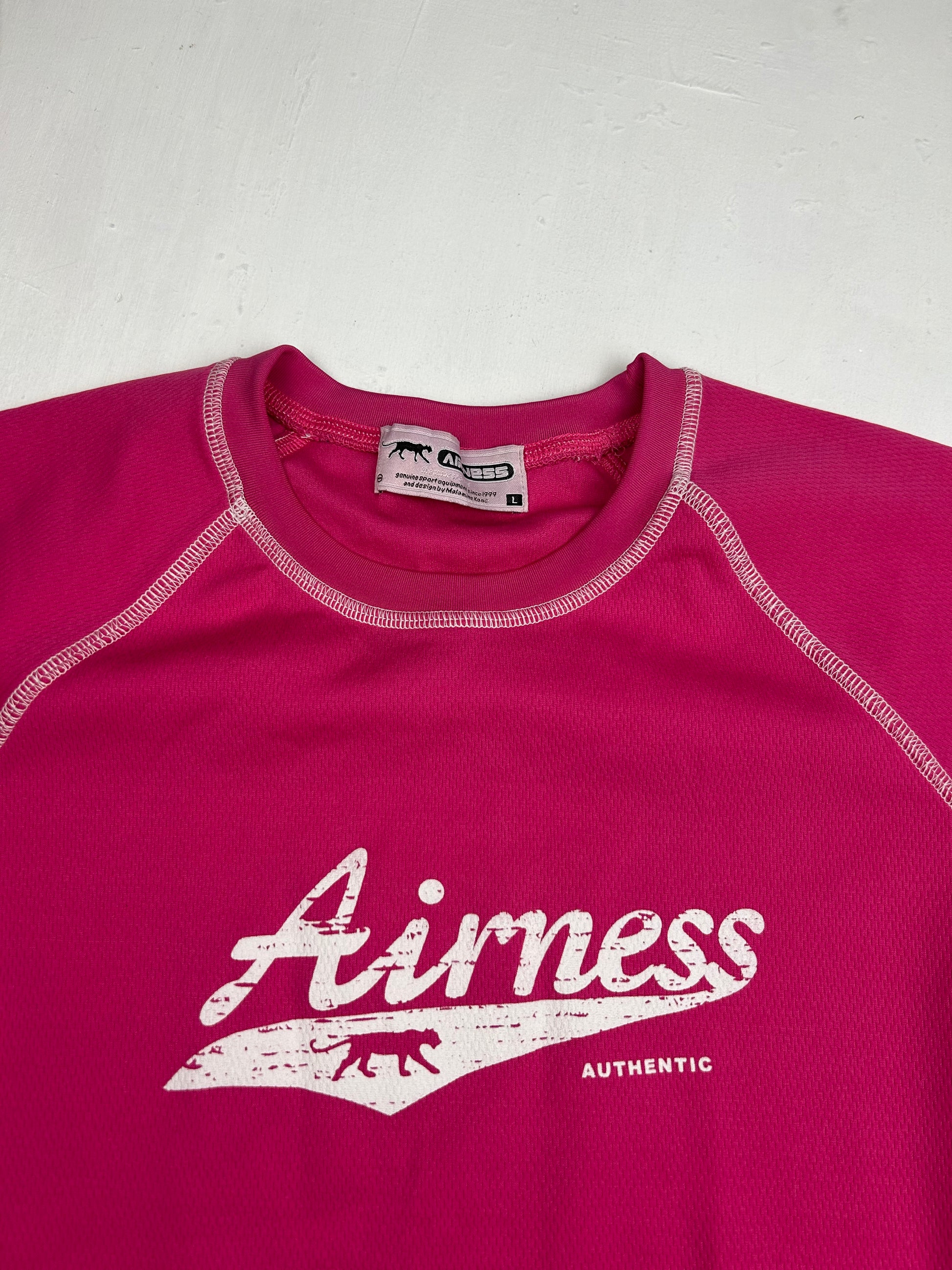 Pink logo tight fit baby tee (S/M)