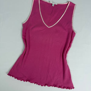 Pink ribbed tank top (M/L)