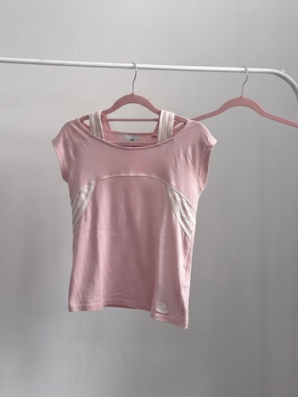 Pink cotton activewear tee (S)