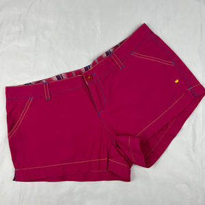Pink low rise beachwear mini short (XL)