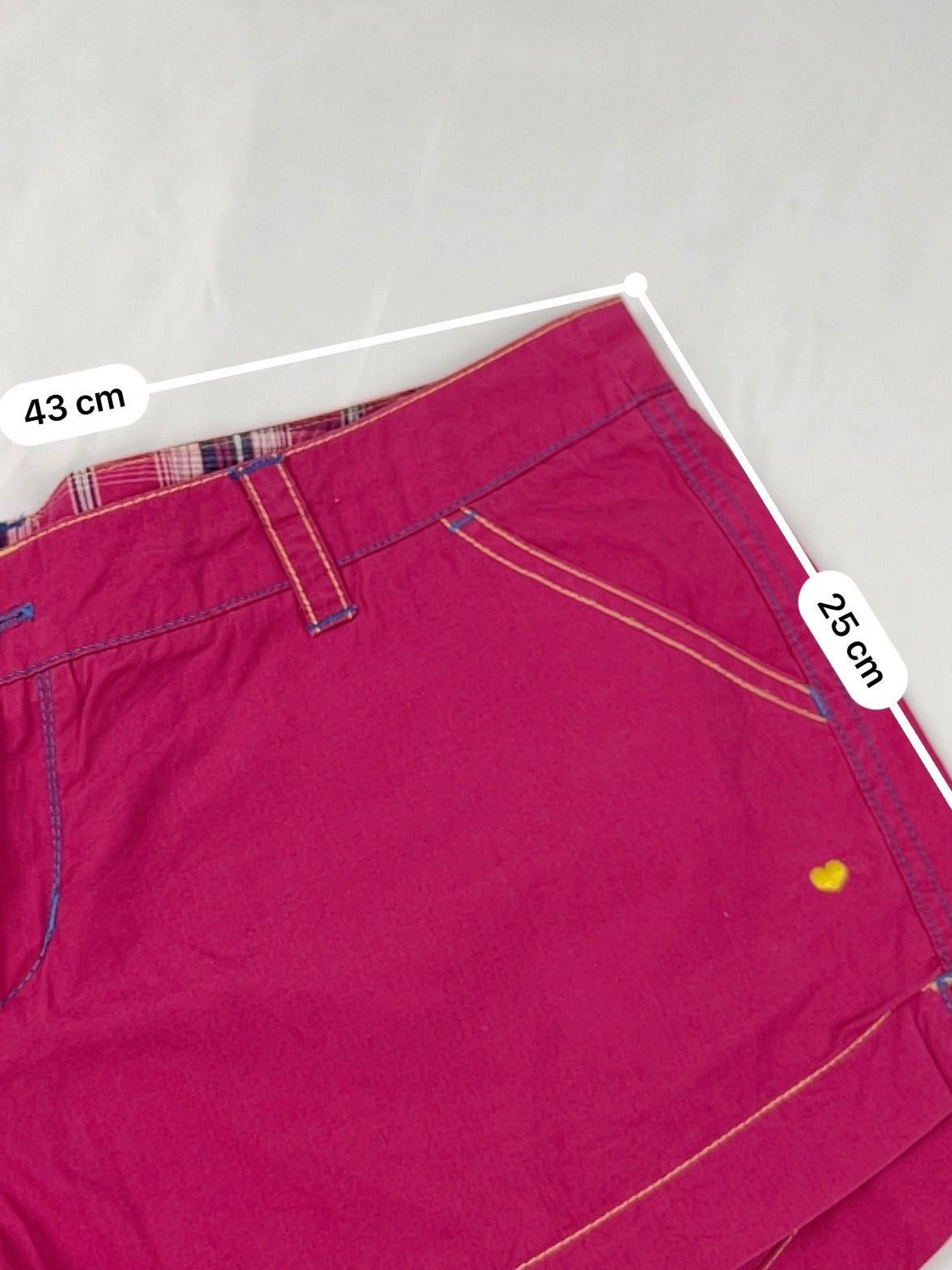 Pink low rise beachwear mini short (XL)