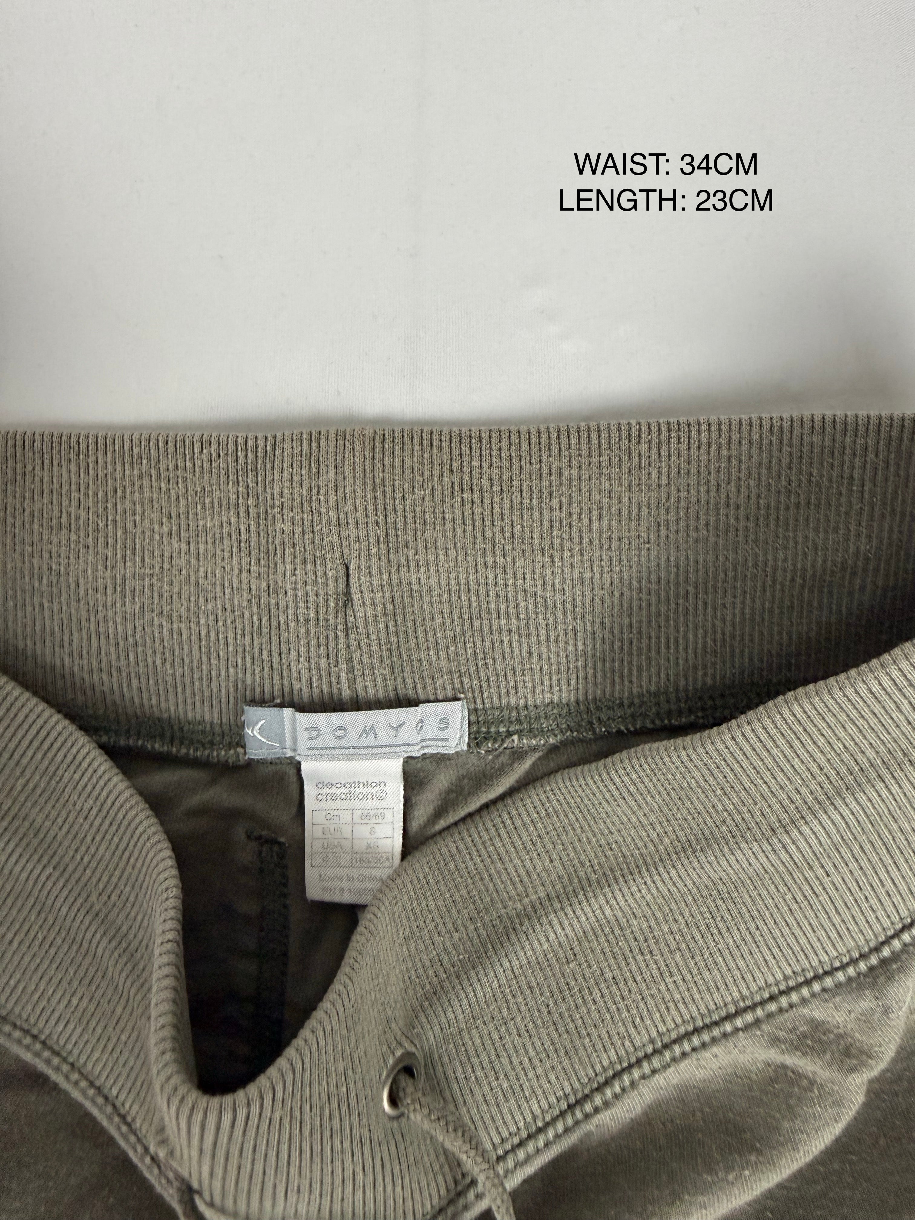 Khaki activewear low rise mini short (S)