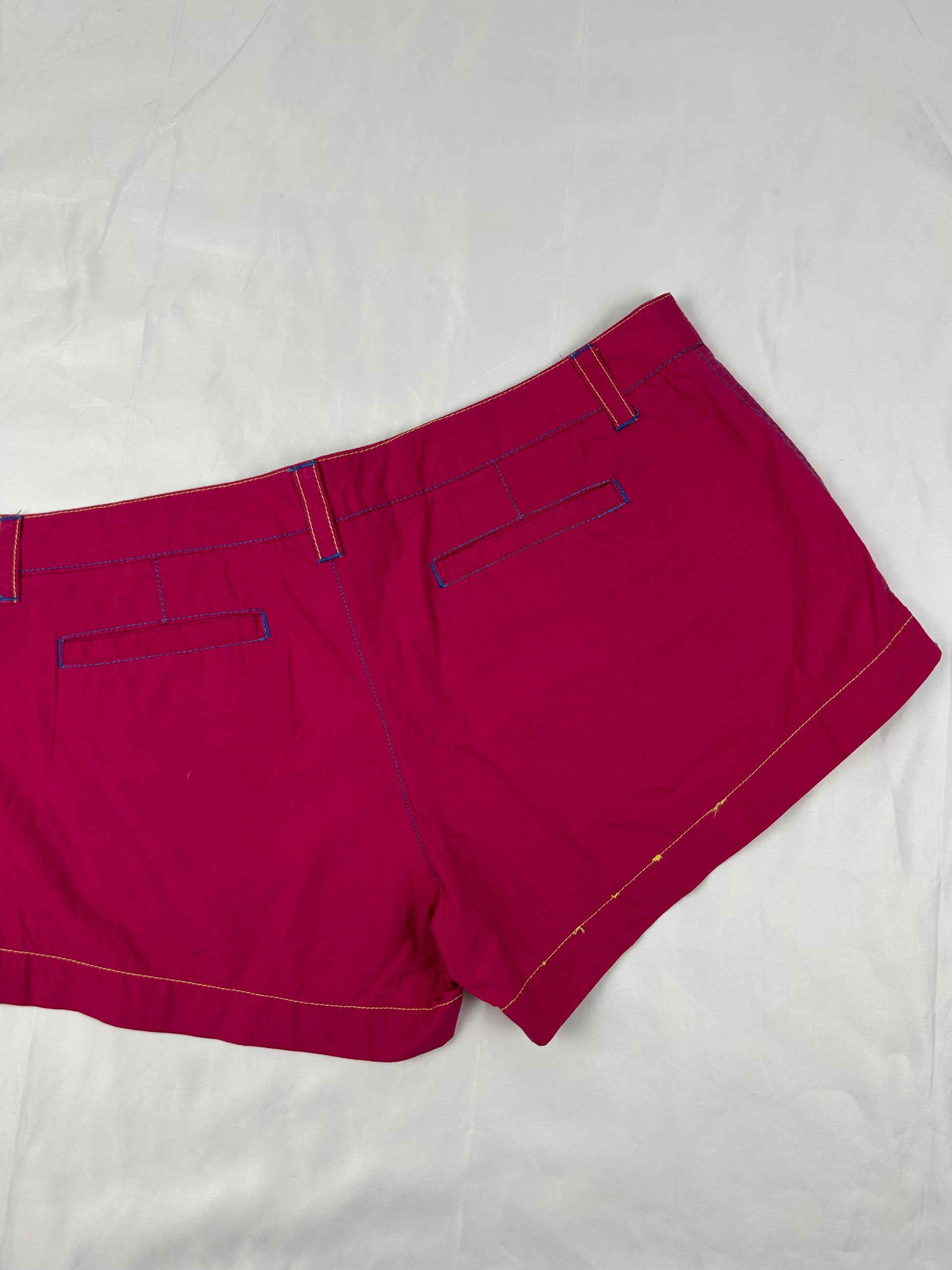 Pink low rise beachwear mini short (XL)