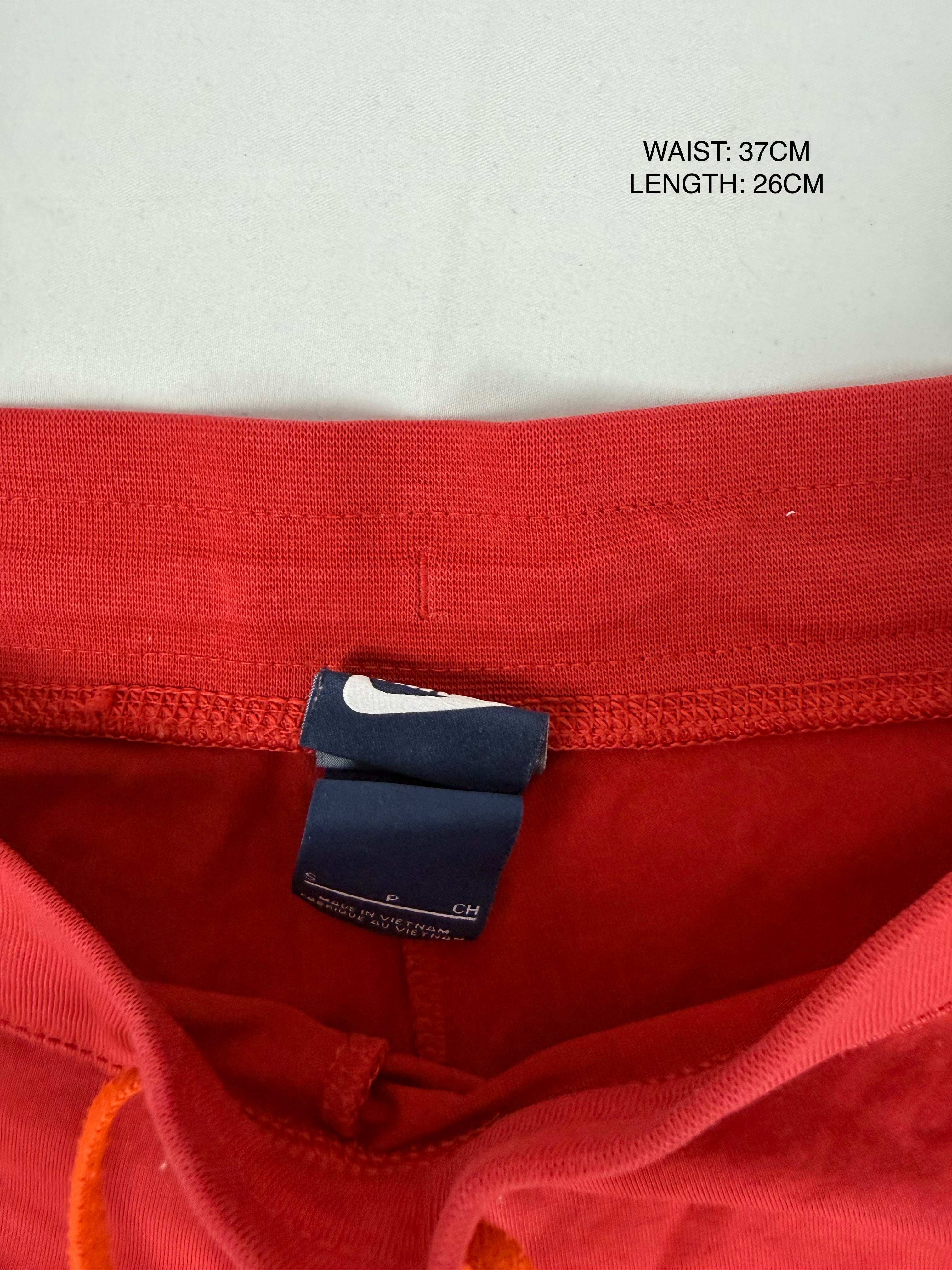 Red activewear low rise mini short (S)