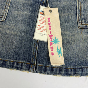 Blue denim low rise brand new mini skirt (S)