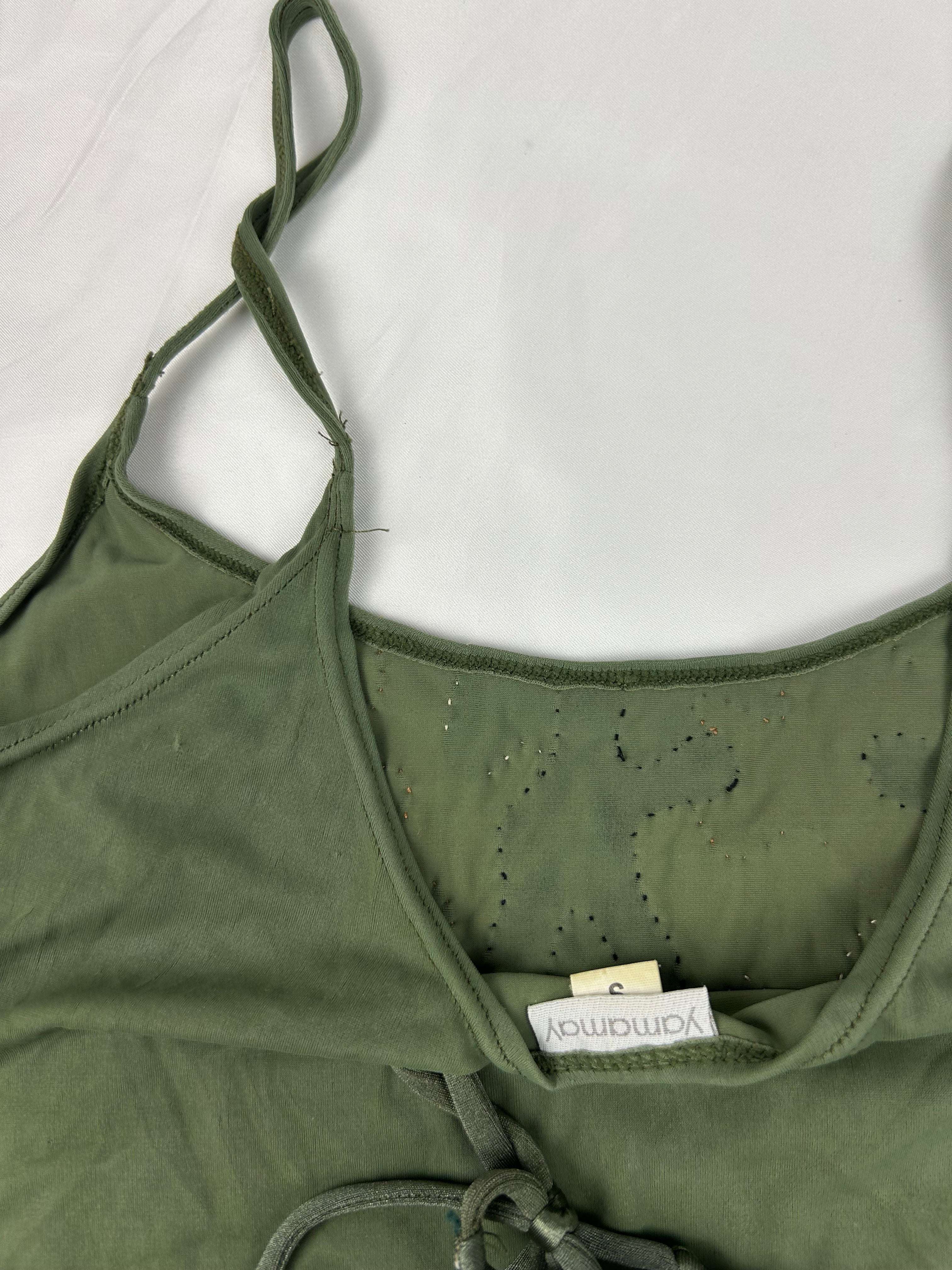 Khaki cami top bikini set (XS/S)