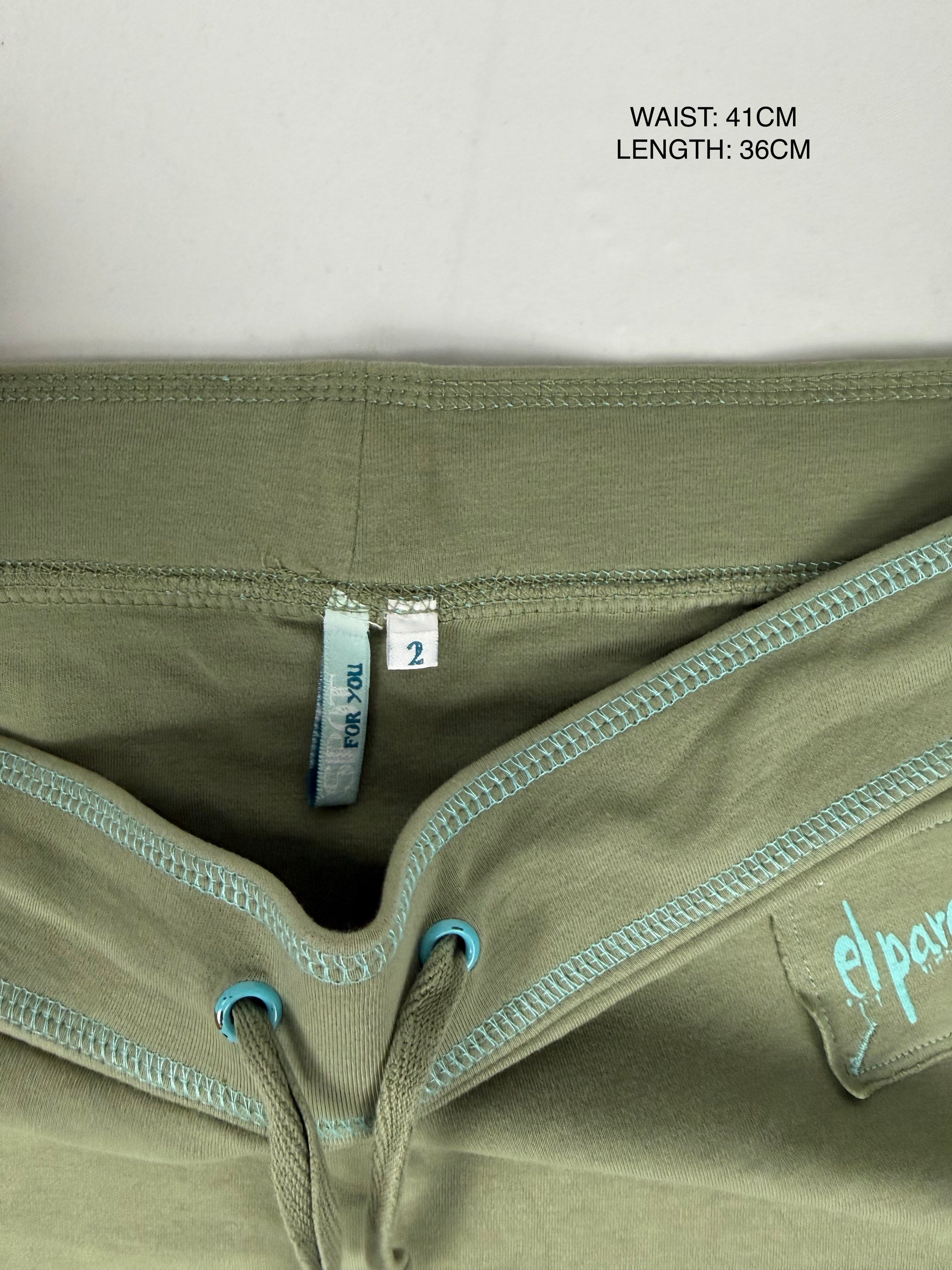 Khaki cotton low rise mini skirt (M/L)