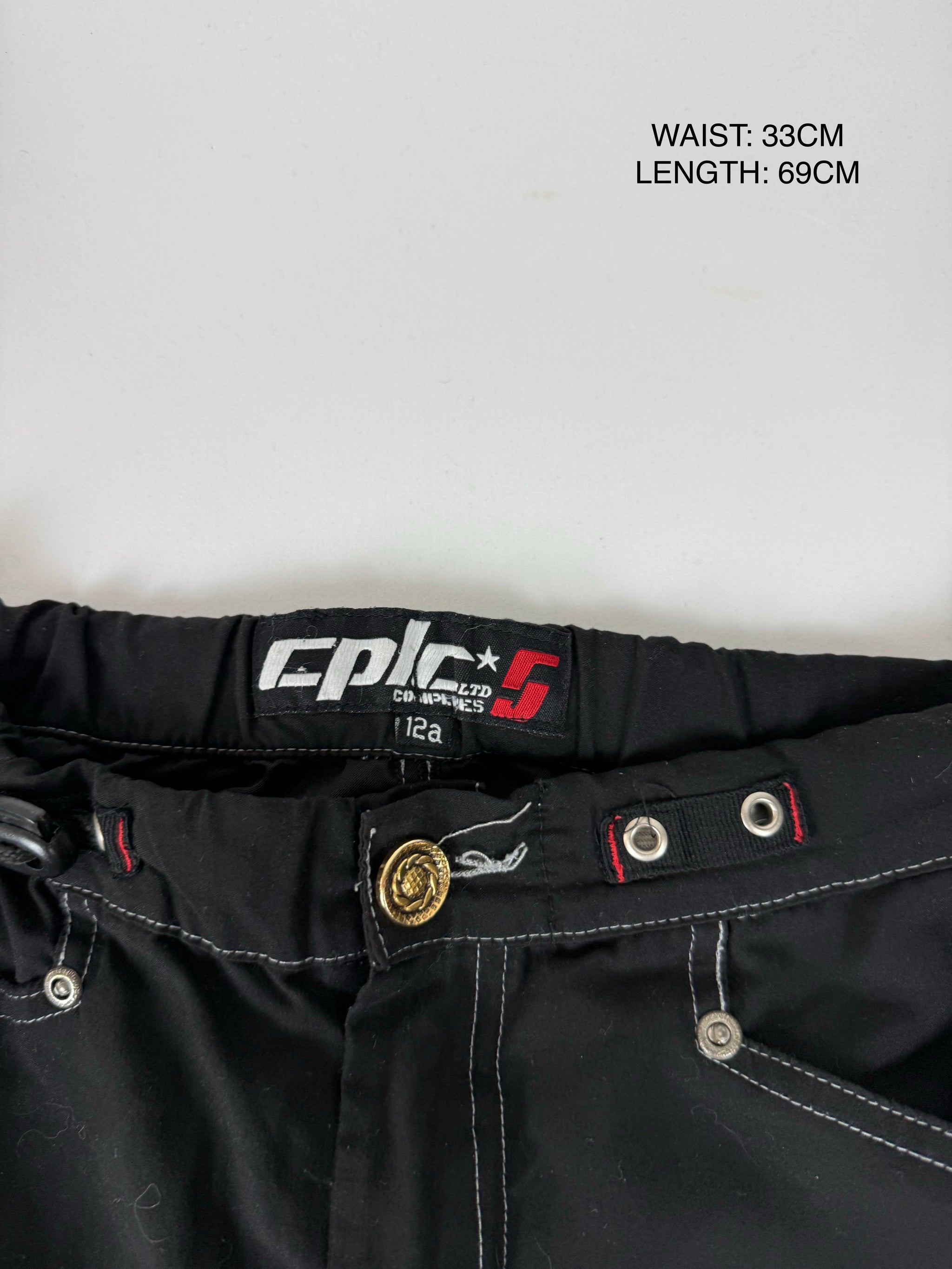 Black low rise capri pants (XS)