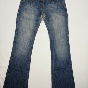 Blue low rise bootcut flare denim pants (M)