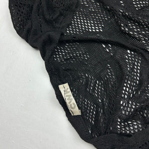 Black crochet long sleeves top (S/M)