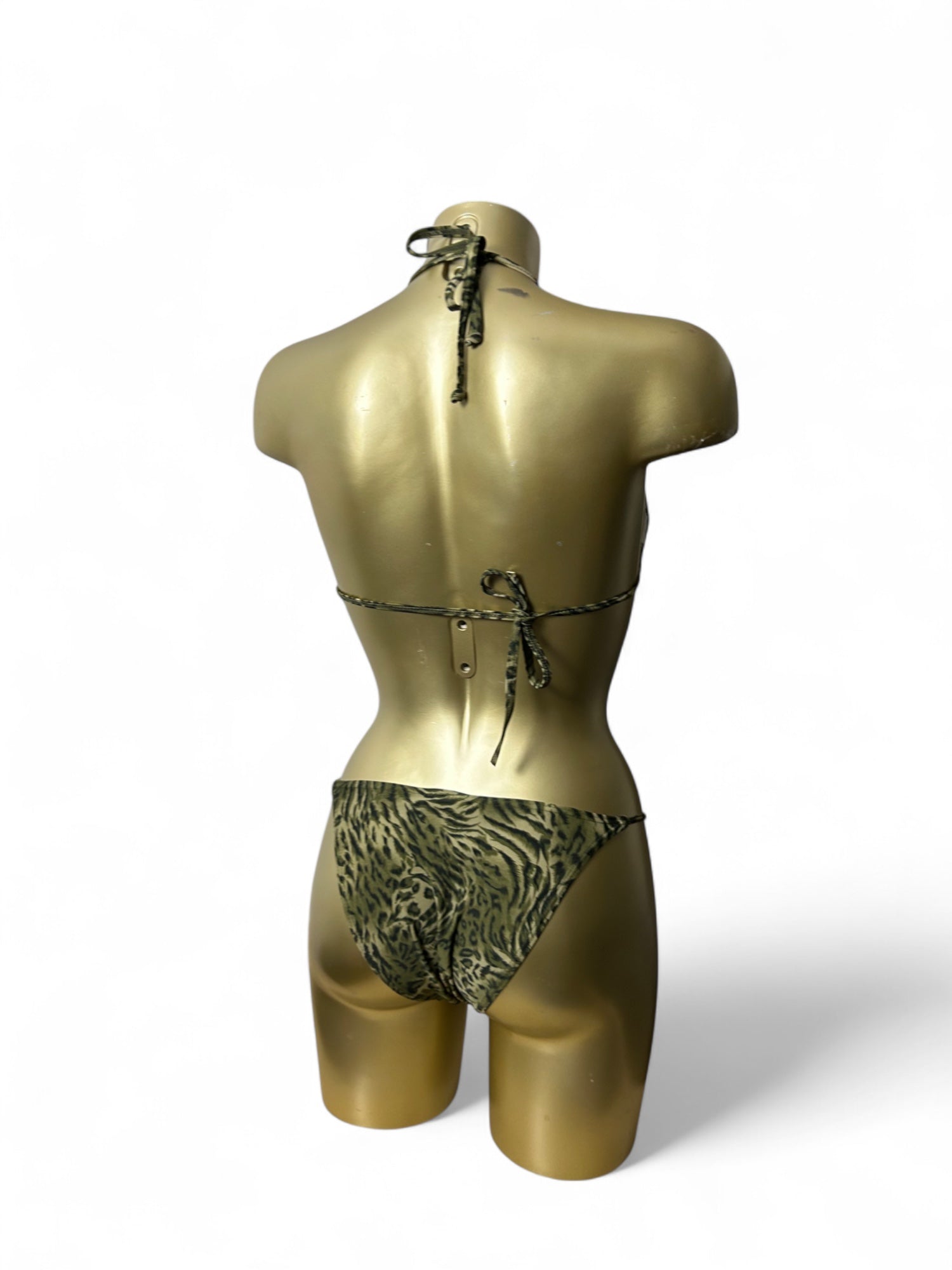 Khaki panther adjustable bikini set (S)