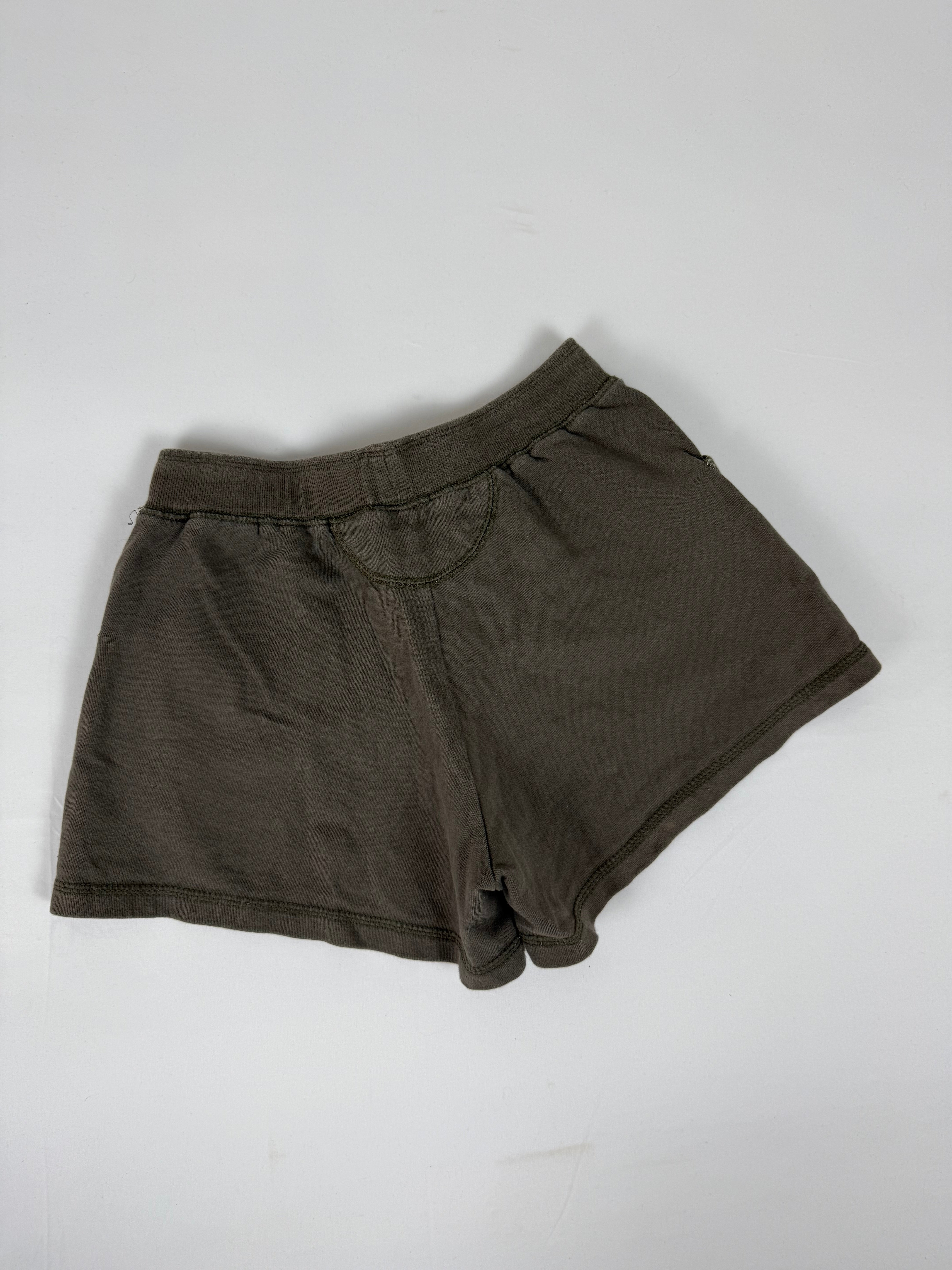 Khaki cotton low rise mini short (M)