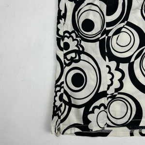 White graphic 100% cotton halter top (S/M)