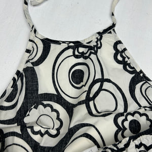 White graphic 100% cotton halter top (S/M)
