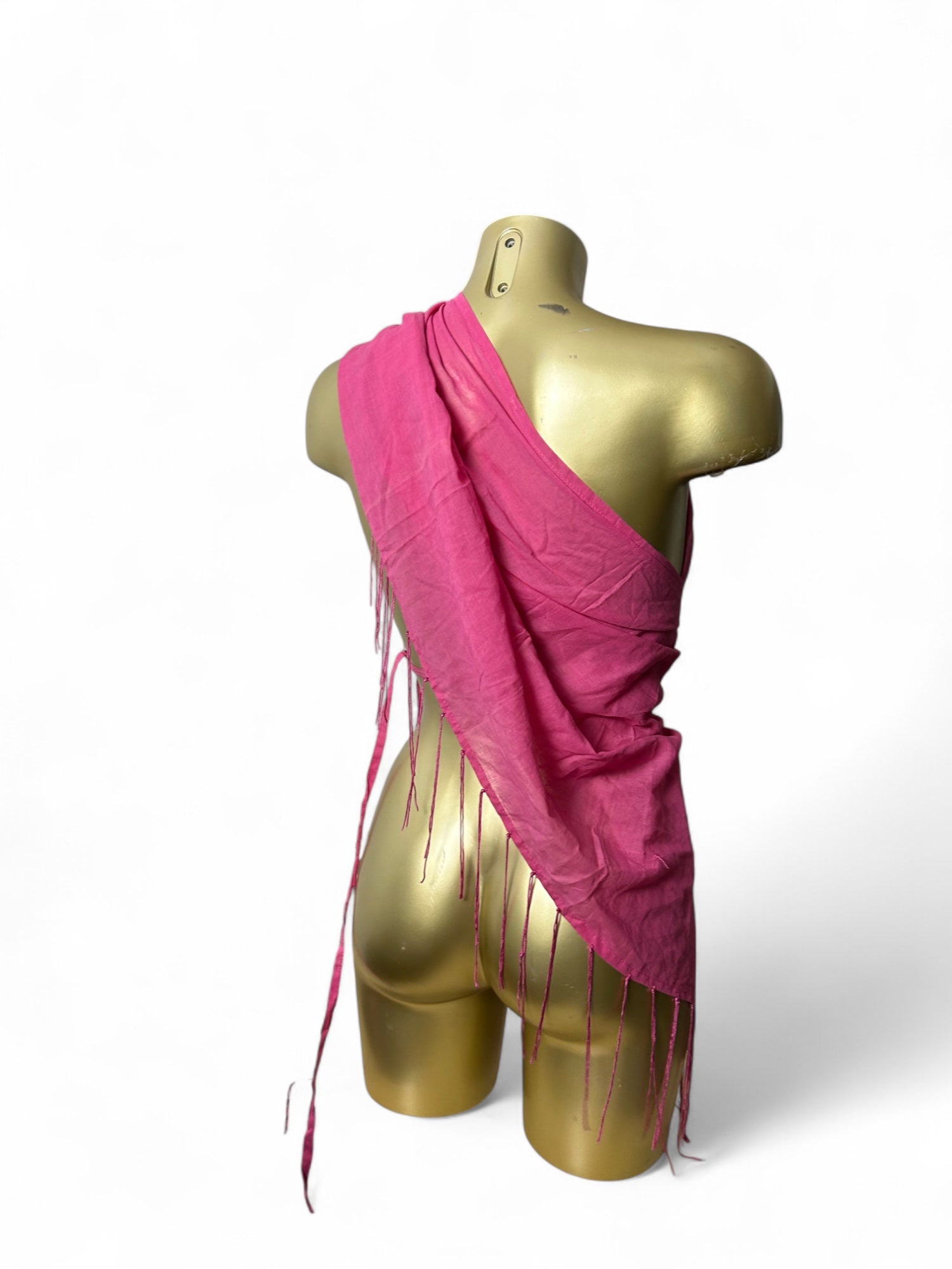 Pink 100% cotton pareo tie up mini skirt / top (132x45cm)