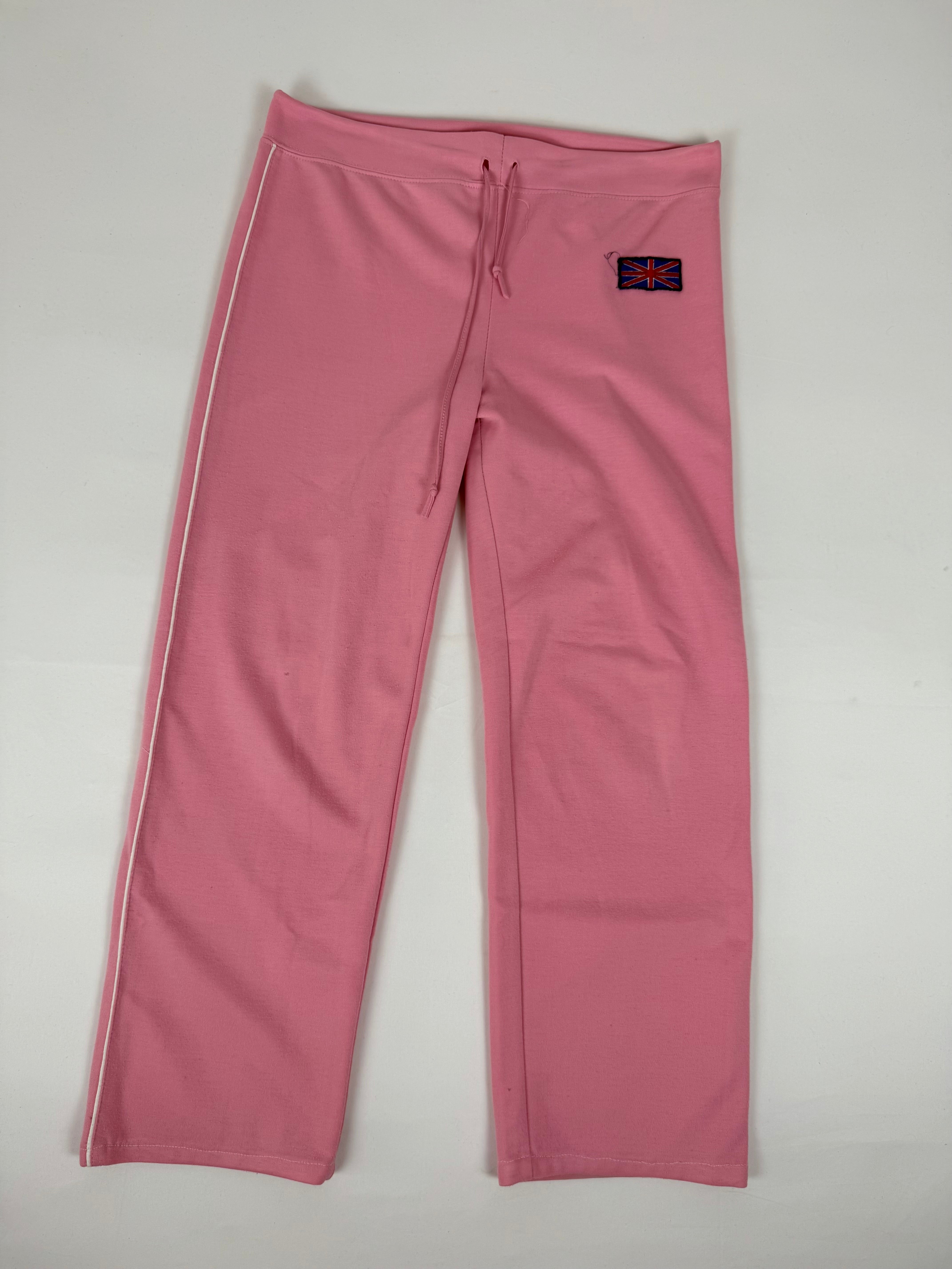 Pink low rise capri activewear pants (M)