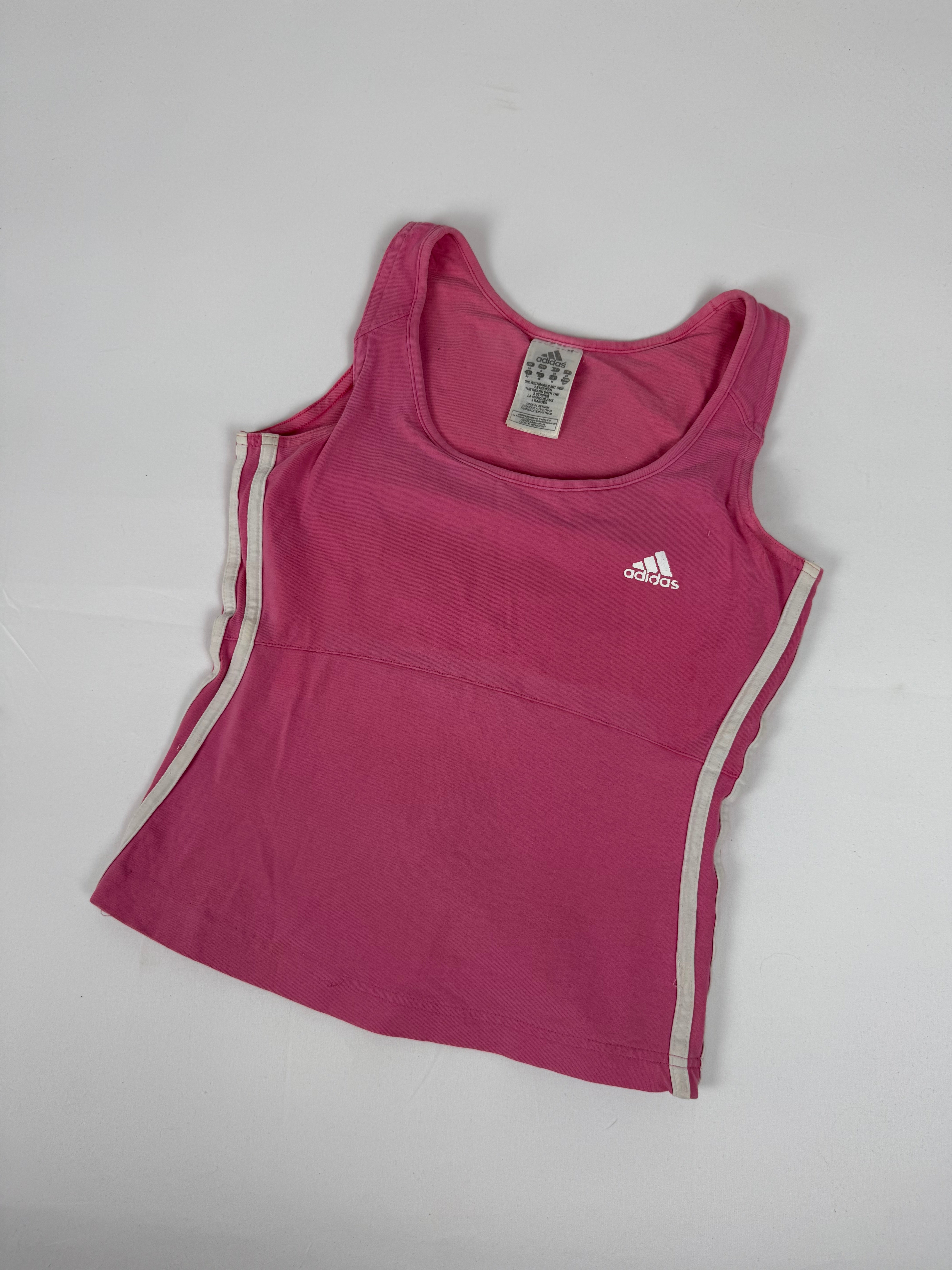 Built in bra cotton activewear tank top (S/M)