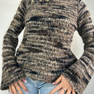 Khaki turtleneck super soft jumper (S/M)