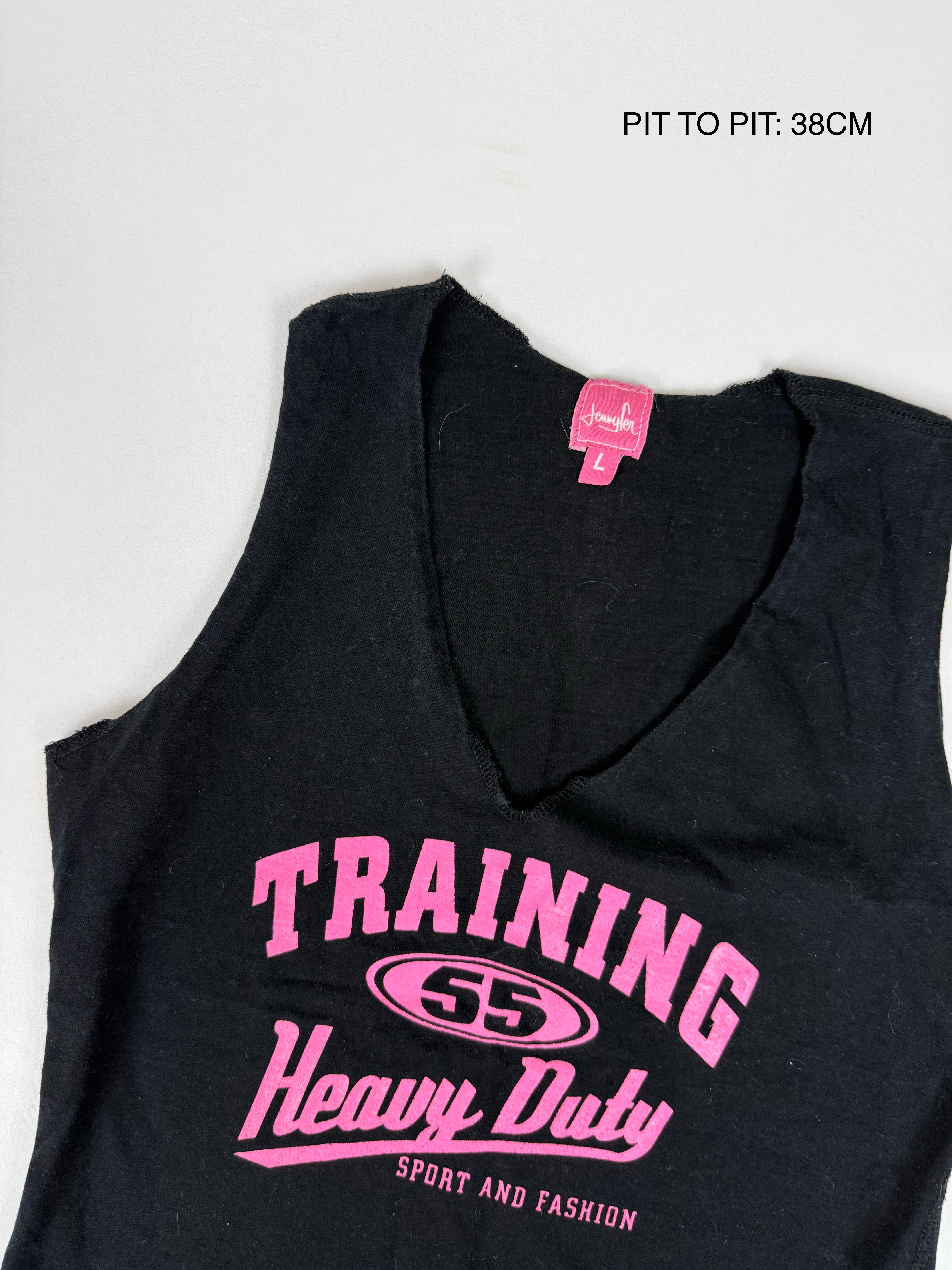 Black 100% cotton graphic top (M)