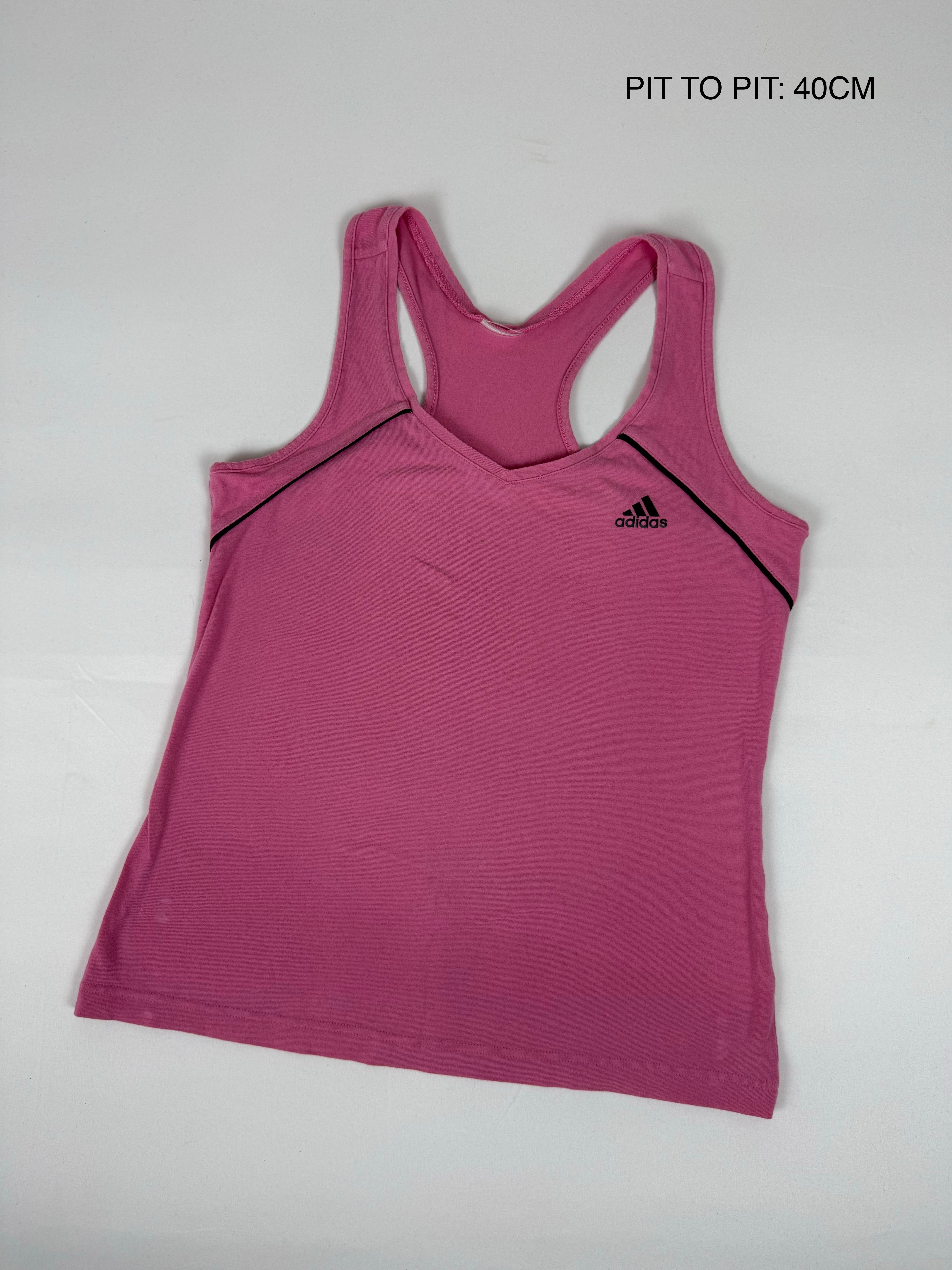 Pink cotton activewear tank top (L)