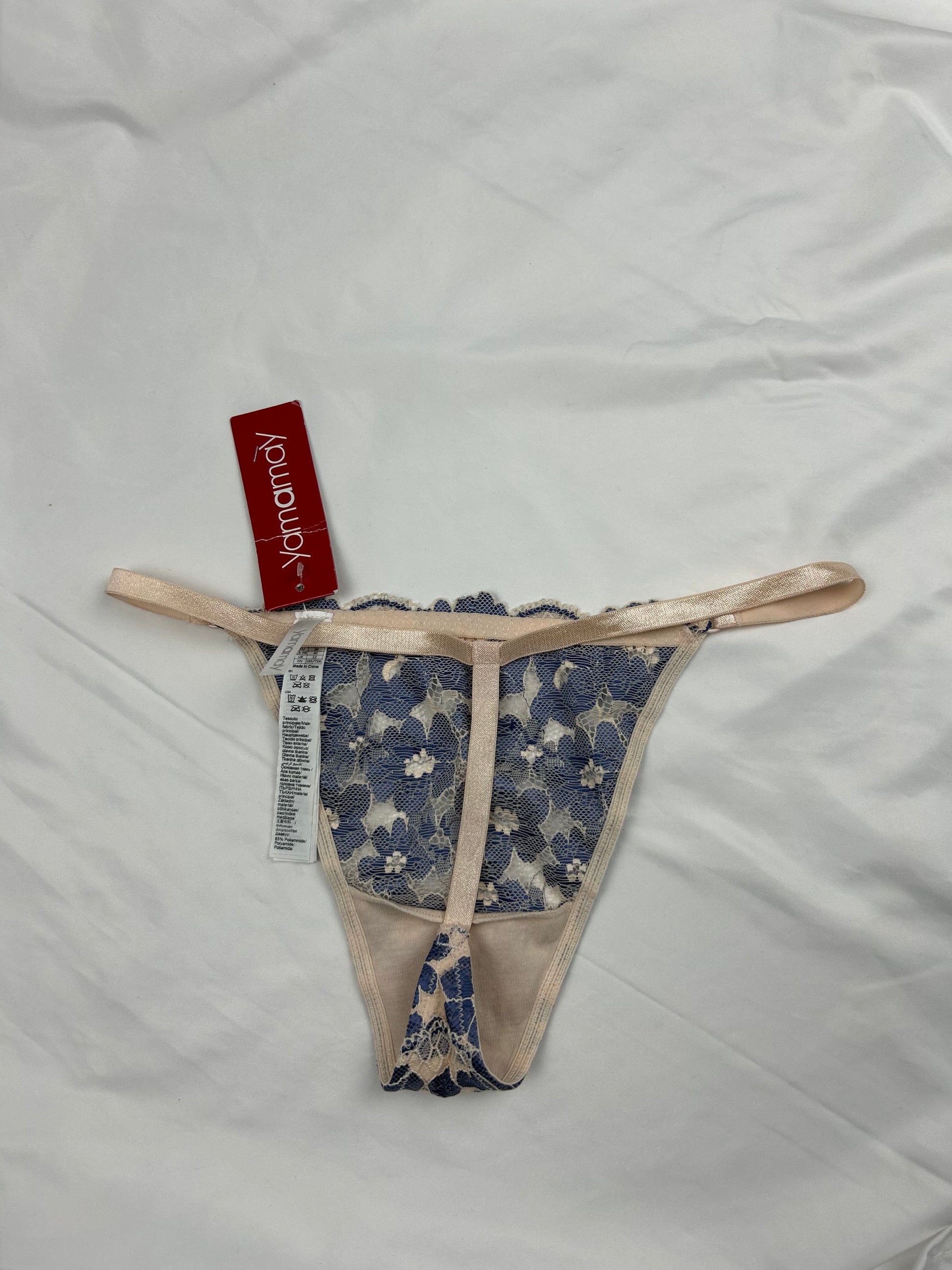 Baby pink mesh brand new thong (L)