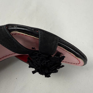 Black graphic wedge heels (37)