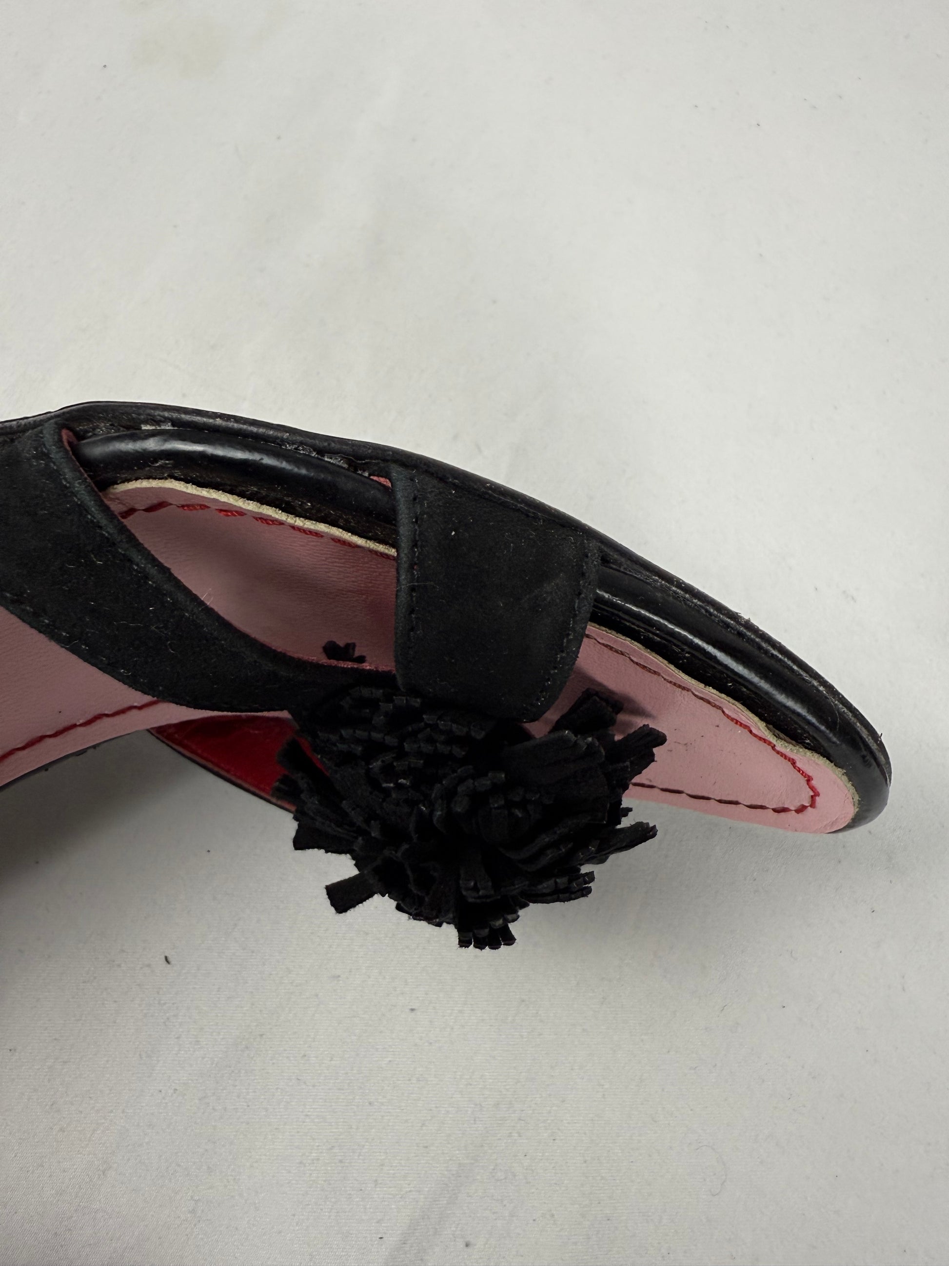 Black graphic wedge heels (37)