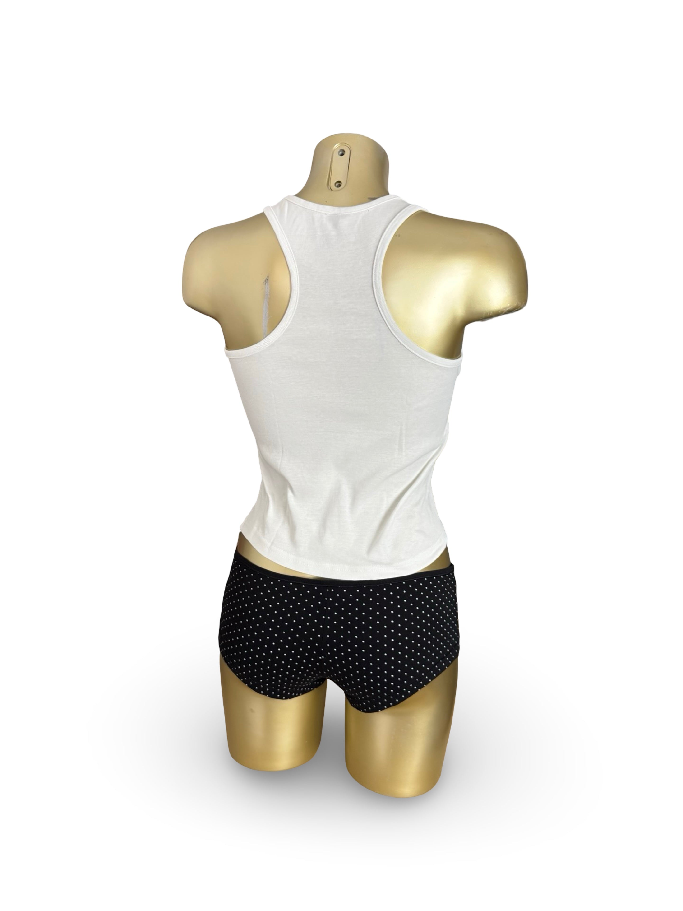 White graphic tank top (S)