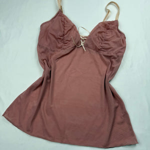 Pink mesh babydoll cami top (M/L)