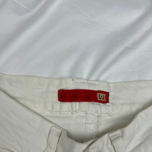 White denim low rise mini short (XS)