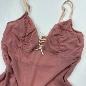 Pink mesh babydoll cami top (M/L)