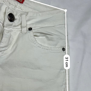 White denim low rise mini short (XS)