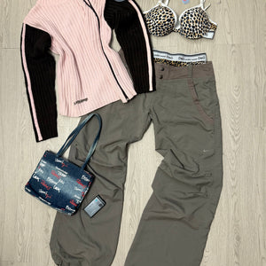 Khaki low rise joggers pants (S/M)