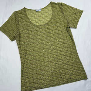 Green mesh tight fit logo tee (M/L)